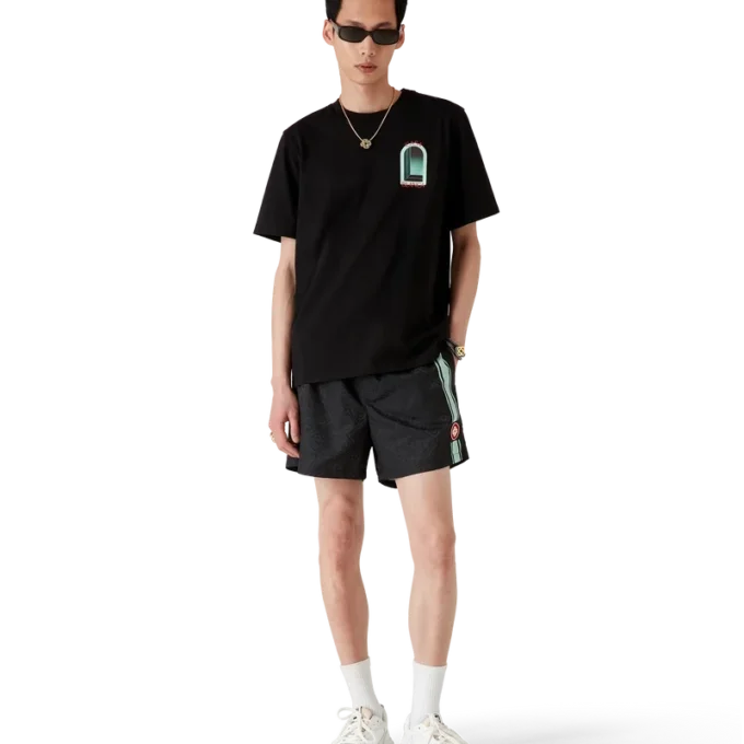 Monogram Jacquard Stripe Shorts