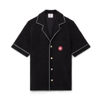 Monogram Jacquard T-shirt met korte mouwen van badstof