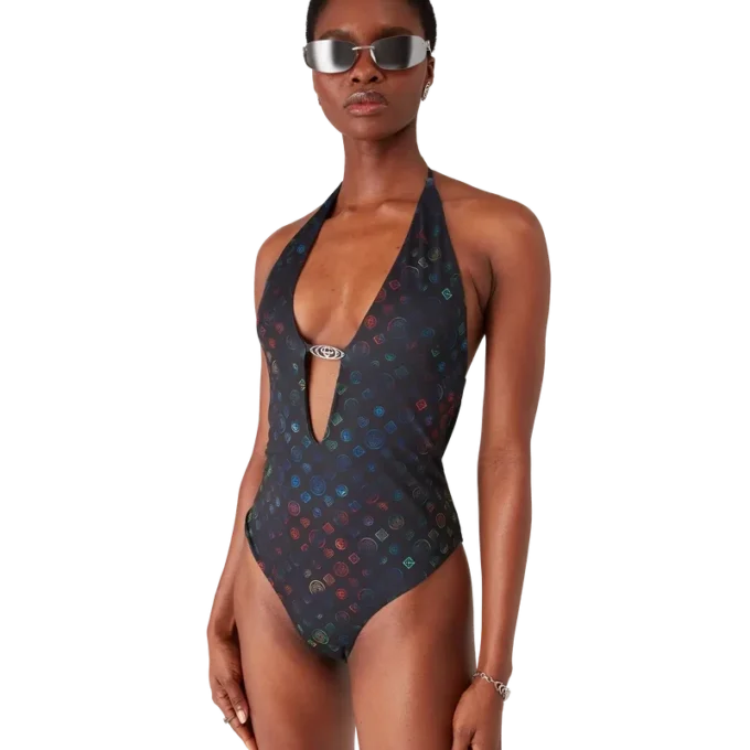 Monogram Plunge-zwempak Monogram Plunge-zwempak