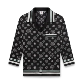 Monogram pyjama van zijden satijn