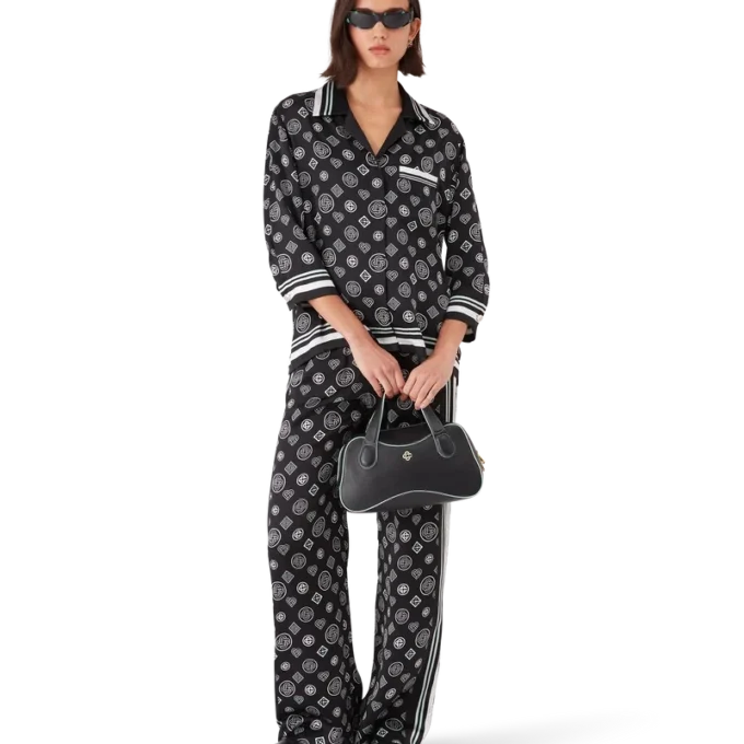 Monogram pyjama van zijden satijn Monogram pyjama van zijden satijn