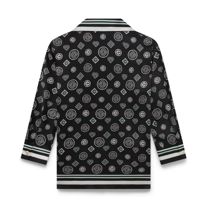 Monogram pyjama van zijden satijn Monogram pyjama van zijden satijn