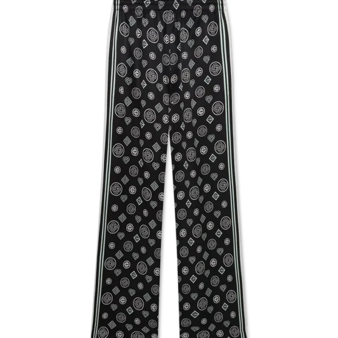 Monogram pyjama van zijden satijn-broeken