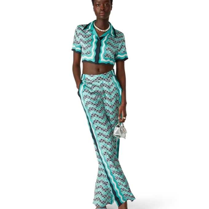 Monogram Wave kort zijden overhemd