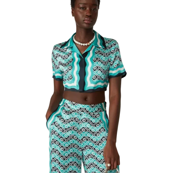 Monogram Wave kort zijden overhemd