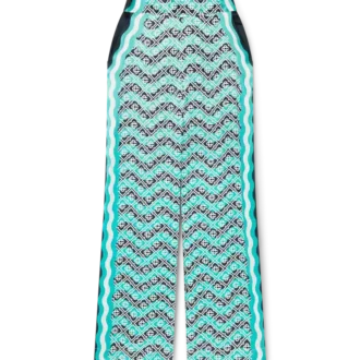 Monogram Wave zijden broek