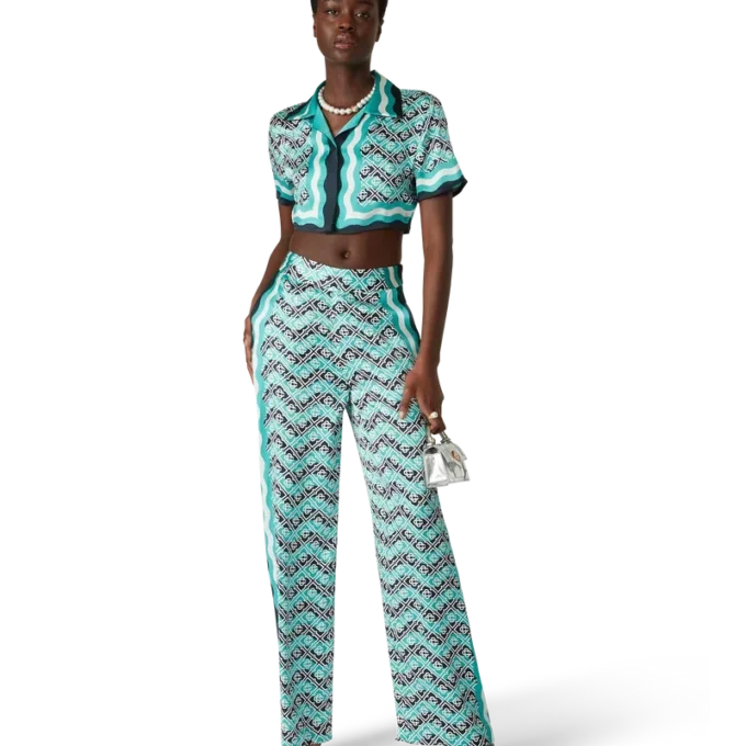 Monogram Wave zijden broek Monogram Wave zijden broek