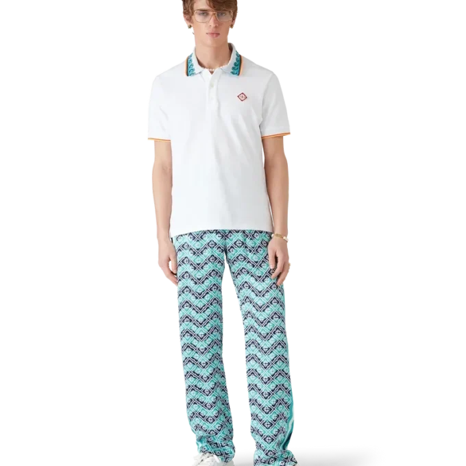 Monogram Wave zijden broek