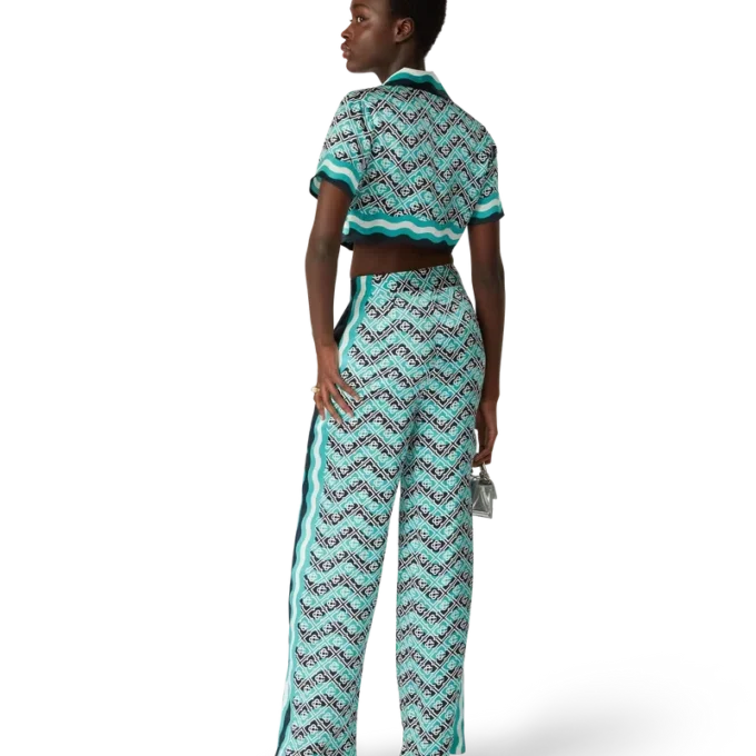 Monogram Wave zijden broek Monogram Wave zijden broek