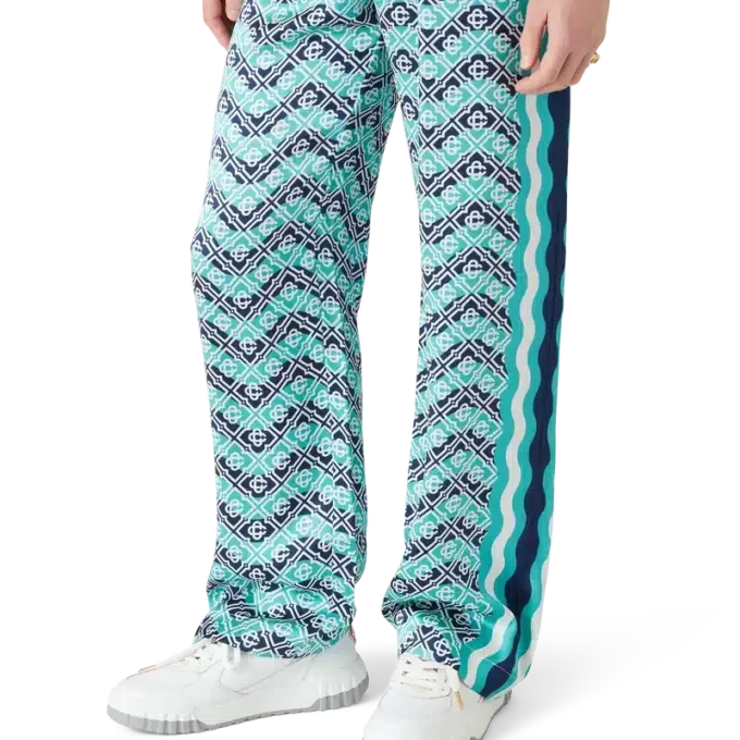 Monogram Wave zijden broek
