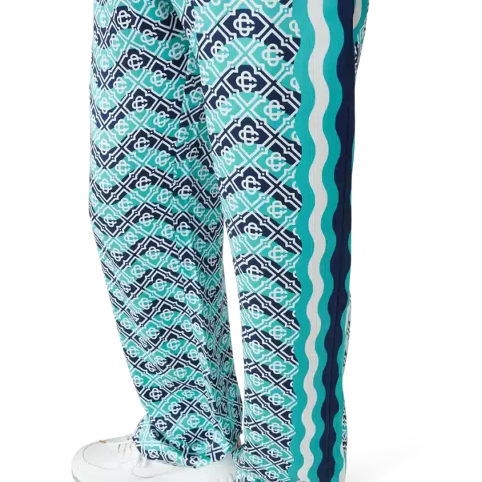 Monogram Wave zijden broek