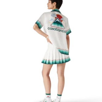 Montagne Ondulee zijden overhemd met korte mouwen