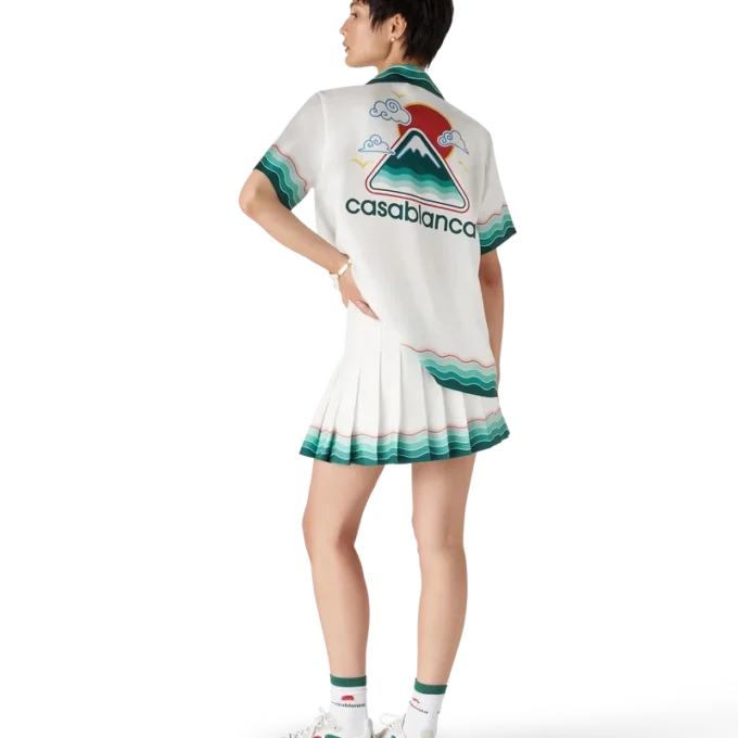 Tennis geplooide zijden mini-rok