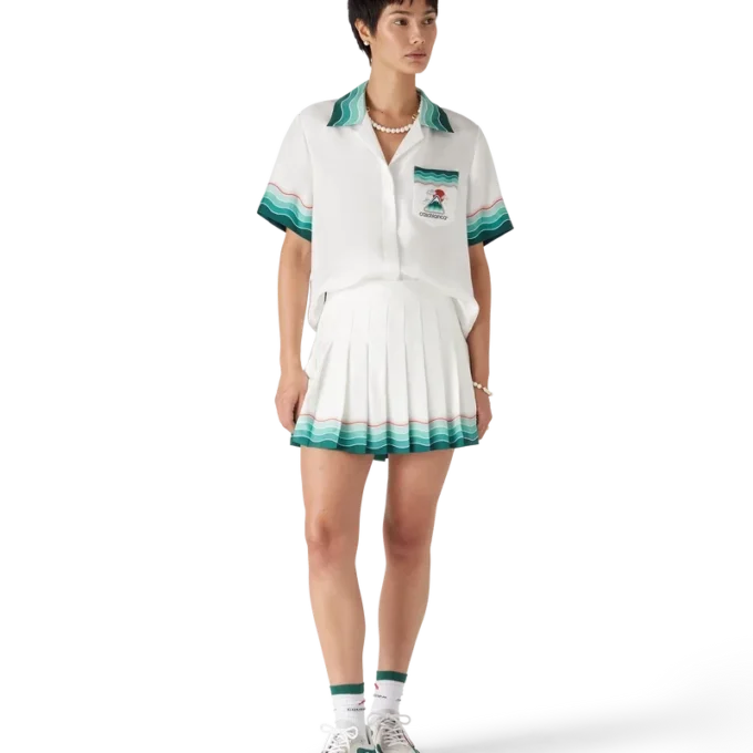 Tennis geplooide zijden mini-rok