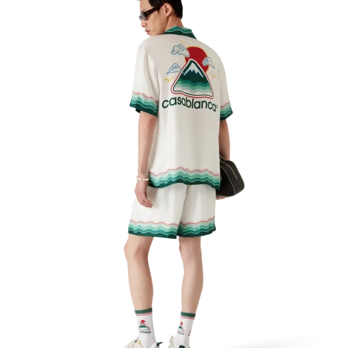 Montagne Ondulee zijden Shorts