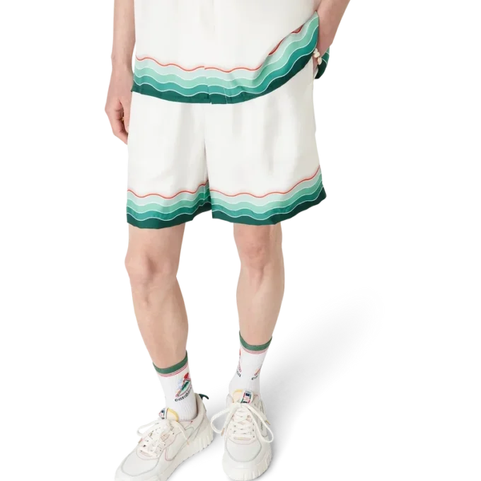 Montagne Ondulee zijden Shorts