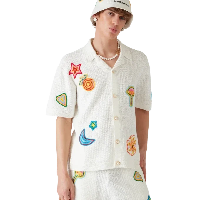 Motief gehaakt overhemd Motief gehaakt overhemd