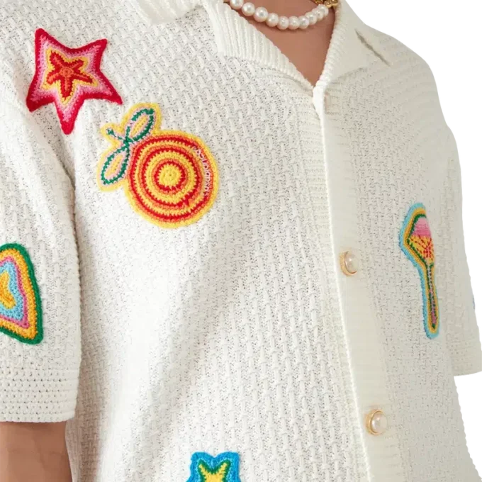 Motief gehaakt overhemd Motief gehaakt overhemd