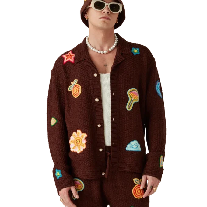 Motief gehaakt overhemd Motief gehaakt overhemd