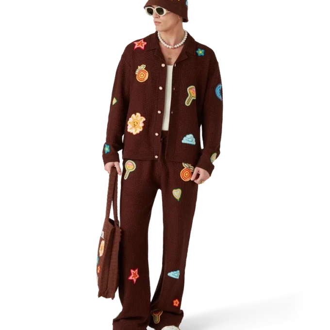 Motif gehaakte broek Motif gehaakte broek