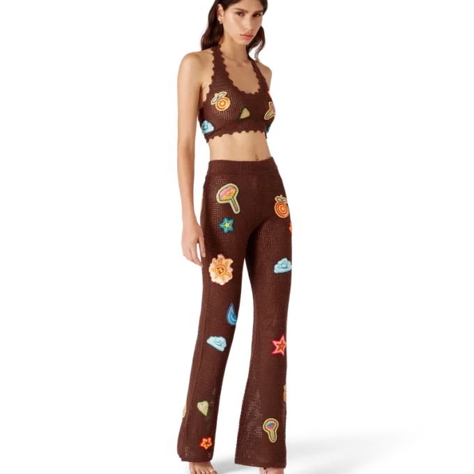 Motif gehaakte broek