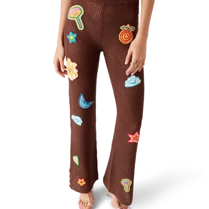 Motif gehaakte broek