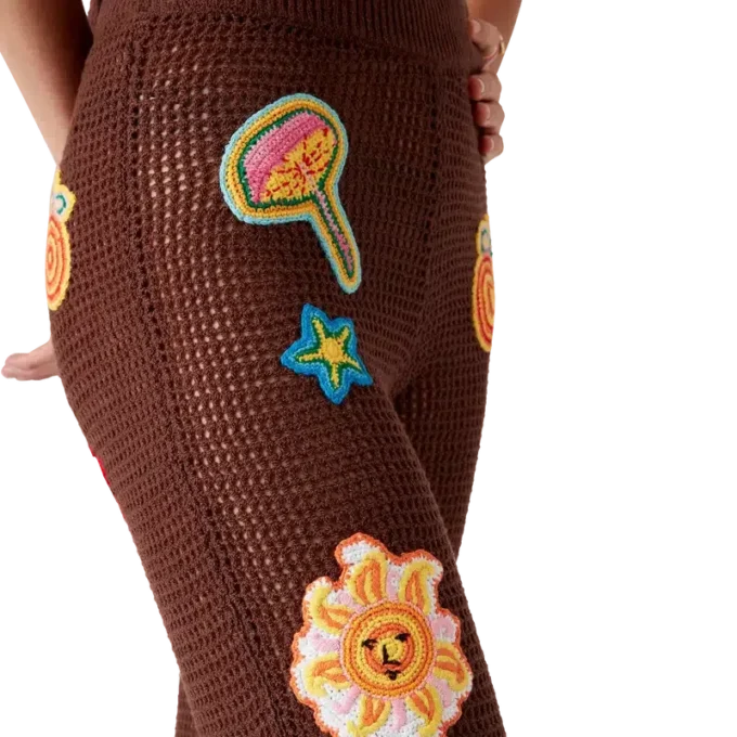 Motif gehaakte broek