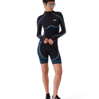 Naadloze top met capuchon en lange mouwen Naadloze top met capuchon en lange mouwen