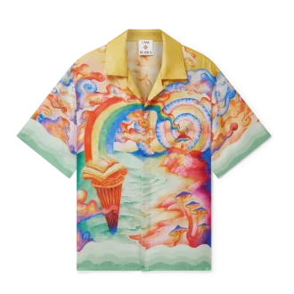 Nature’s Teacher zijden overhemd met korte mouwen