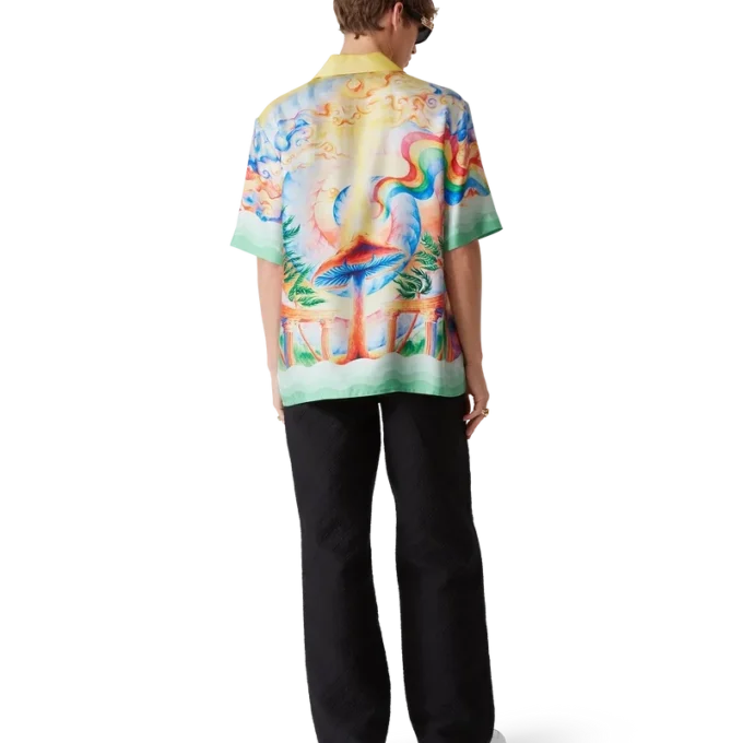 Nature’s Teacher zijden overhemd met korte mouwen