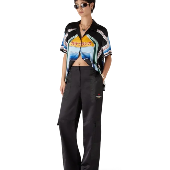 Nylon en satijnen Mountain Camo-cargobroek