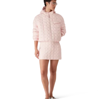 Nylon gewattede minirok