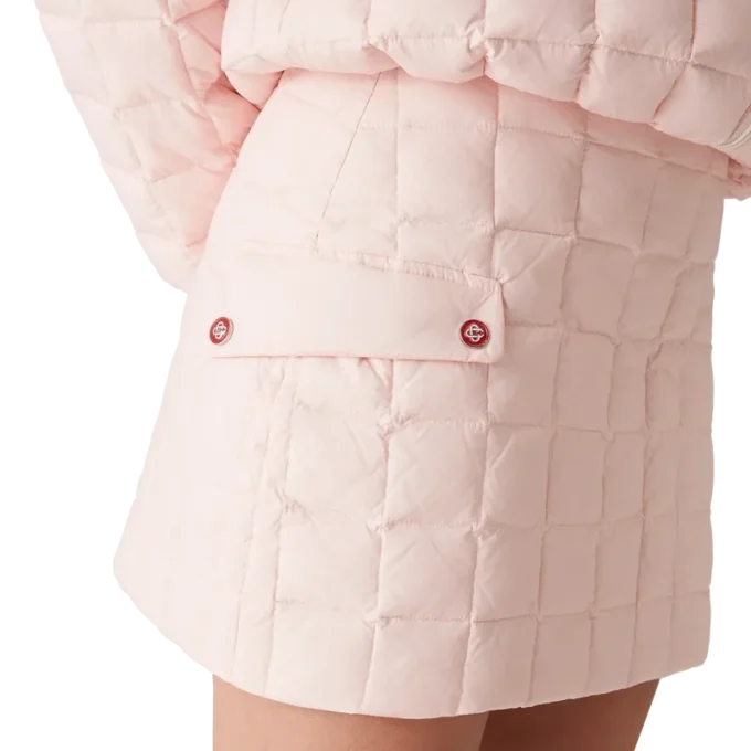 Nylon gewattede minirok