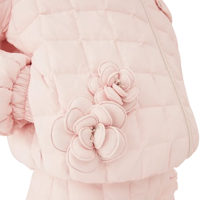 Nylon gewatteerd jack met capuchon