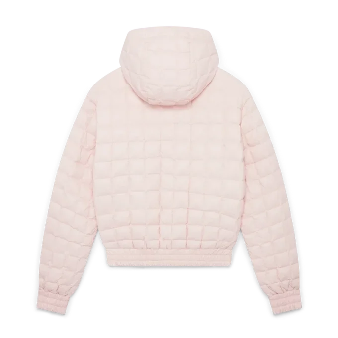 Nylon gewatteerd jack met capuchon