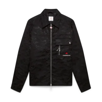 Nylon Mountain Camo-overhemd met korte mouwen en rits