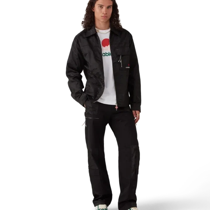 Nylon Mountain Camo-overhemd met korte mouwen en rits Nylon Mountain Camo-overhemd met korte mouwen en rits