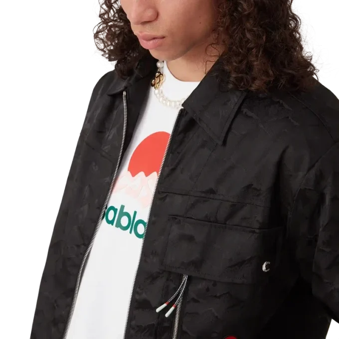 Nylon Mountain Camo-overhemd met korte mouwen en rits Nylon Mountain Camo-overhemd met korte mouwen en rits