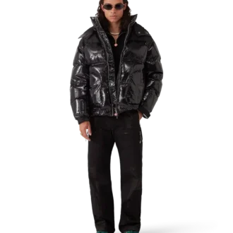 Nylon puffer-donsjack