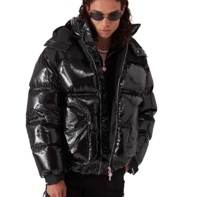 Nylon puffer-donsjack