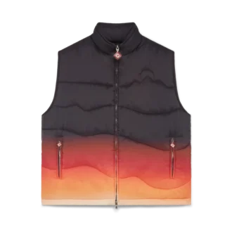 Nylon puffer-gilet met kleurverloop Nylon puffer-gilet met kleurverloop