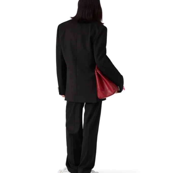 Op maat gemaakte broek van wol met vijf plooien Op maat gemaakte broek van wol met vijf plooien