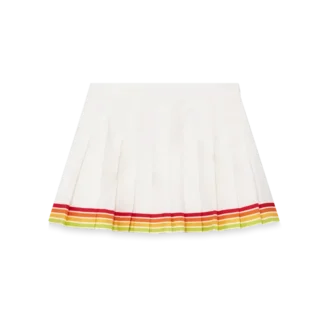 Oranje Mascot geplooide zijden twill rok