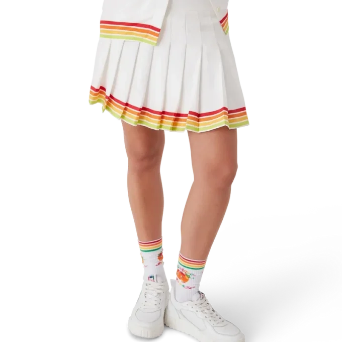 Oranje Mascot geplooide zijden twill rok Oranje Mascot geplooide zijden twill rok