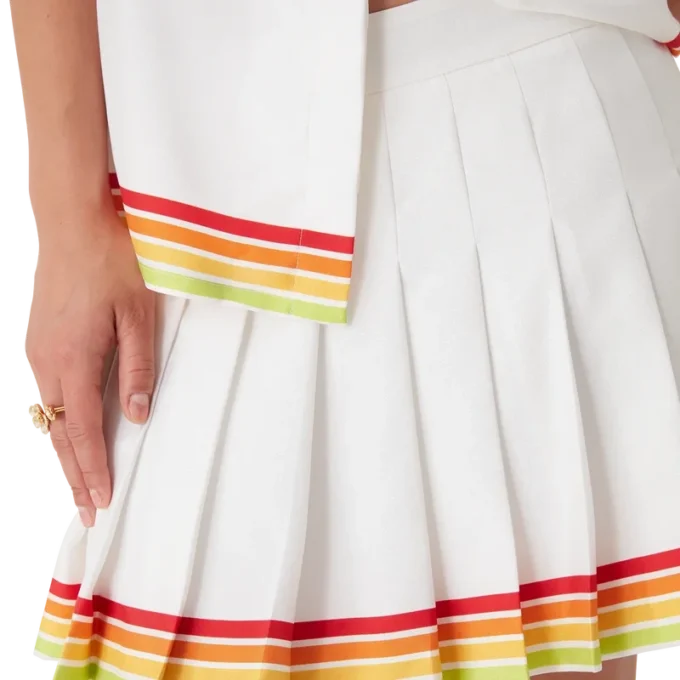 Oranje Mascot geplooide zijden twill rok Oranje Mascot geplooide zijden twill rok