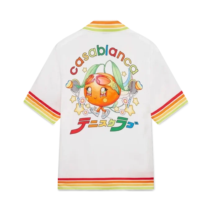 Oranje Mascot-overhemd met korte mouwen van zijden twill Oranje Mascot-overhemd met korte mouwen van zijden twill