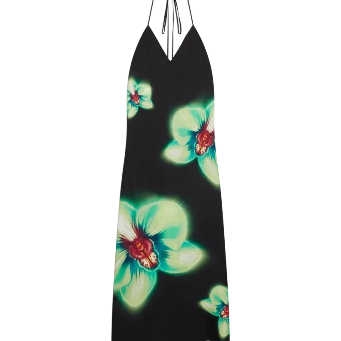 Orchid Glitch zijden jurk Orchid Glitch zijden jurk