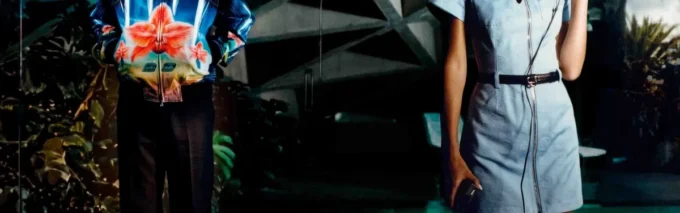 Orchid Glitch zijden jurk Orchid Glitch zijden jurk