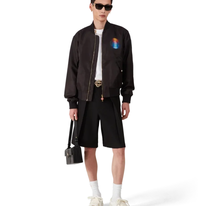 Organza bomberjack met kleurverloop