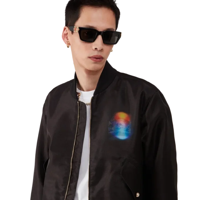 Organza bomberjack met kleurverloop